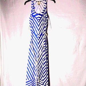 Ann Taylor LOFT Blue & White Striped Maxi Dress – NWT – Size XS – Cotton Blend